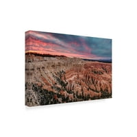 Zaštitni znak likovna umjetnost 'Bryce Canyon Sunset' platno Art by Pierre Leclerc