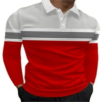 Muška polo majica, bluza s reverom, spojeni vrhovi, sportske majice za golf s dugim rukavima, Stil od 9 do 2 inča