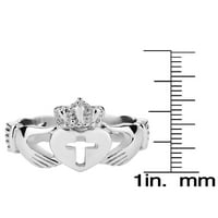 Claddagh izrezani poprečni keltski čvor vječni prsten od nehrđajućeg čelika