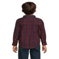 Wrangler Boys Twill majica s dugim rukavima, veličine 4- & Husky