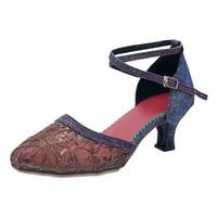 Mrežaste sandale od rhinestona za žene latino plesne cipele večernje plesne Tango cipele sa šljokicama