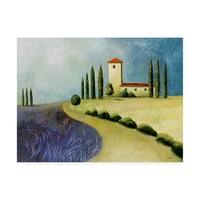 Zaštitni znak likovna umjetnost 'toskanska vila boja 3' platno umjetnost Pabla Estebana