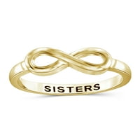 Jewelersclub 0. Sterling Silver Infinity Prijateljski prsten za žene
