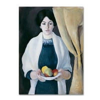Portret likovne umjetnosti zaštitnih znakova Portret s jabukama Canvas Art od August Macke