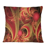 DesignArt Pink simetrični fraktalni uzorak - jastuk cvjetnog bacanja - 18x18