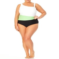 Terra & Sky Women's Plus Blok u boji jednodijelni kupaći kostima