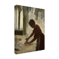 Zaštitni znak likovne umjetnosti žena koja pegla platno Edgara Degasa