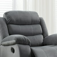 Ručno tapecirana stolica za ljuljanje u dnevnoj sobi s vibracijama donjeg dijela leđa, siva