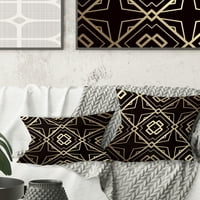 Art Deco zlatni i crni Art Deco dizajnerski jastuk iz sredine stoljeća-16.16
