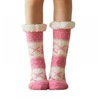 Ženske zimske tople božićne zabavne božićne kućne čarape plišane zimske čarape podne božićne papuče