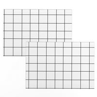 Lanene pamučne platnene salvete - mrežaste crno-bijele jednobojne geometrijske kvadrate, u neutralnoj liniji, u neutralnoj liniji,