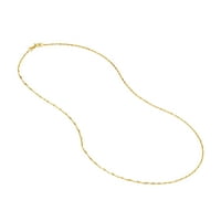 Ogrlica od žutog zlata od 14 karata s Singapurskim lancem duljine 20 inča - Uniseks