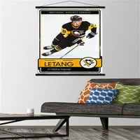 Zidni poster Pittsburgh Penguins-Chris Letang u drvenom magnetskom okviru, 22.37534