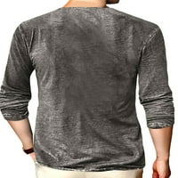 Muške majice, bluza s dugim rukavima, majica s digitalnim tiskom od 3 inča, Muška Vintage osnovna majica, sportski topovi, siva 3