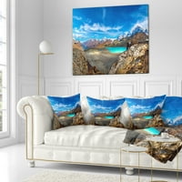 Planine ALPS OFIGNART ALPS u švicarskoj panorami - jastuk za bacanje morske obale - 18x18