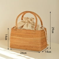 Ženske tkane torbe od ratana, ljetna torba za plažu, torbe velikog kapaciteta, Ležerne ženske torbe za kupovinu, tip 1