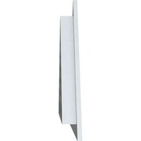 Ekena Millwork 84 W 1 2 H Triangle Gable Off Funkcionalan, PVC Gable Oblud s 1 4 Flat Trim okvir