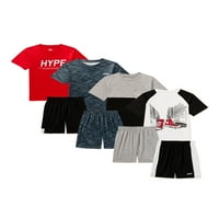 Hind Boys Hype majice i kratke hlače kratkih rukava, 8-komadića, veličine 4-16