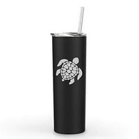 visoka čaša od 1 oz, vakuum izolirana putna šalica od nehrđajućeg čelika sa slamnatom morskom kornjačom