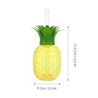 Plastične čaše za piće u obliku ananasa s poklopcem i slamkom za zabave