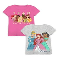 Disney Princess Girls Ekskluzivne grafičke majice, 2-pack, veličine 4-16