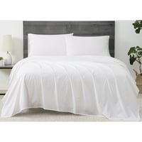 Cannon Solid Percale White Queen List Set