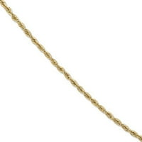 ogrlica sa šupljim lancem od užeta od žutog zlata od 10 karata