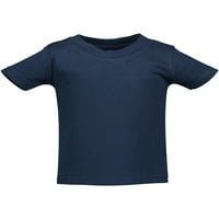 Majice kratkih rukava za bebe i malu djecu, majica s okruglim vratom od pamuka, tamnoplava grimizna vrijeska