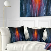 Fraktalna vatra DesignArt u svijetloplavoj boji - suvremeni jastuk za bacanje - 18x18