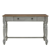 Weston Home Vance 1-ladica Oak Top stol sa stanicom za punjenje, Antique Grey