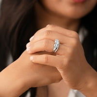 2. CT Moissanite zaručnički prsten za zaručnički prsten od 3 kamenca
