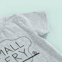 2 / sivi set ljetne majice kratkih rukava za malu djecu od 0 m s hlačama s printom ribe