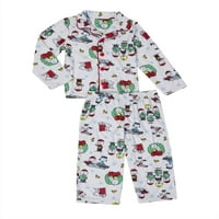 Snoopy & Friends božićni gumb za kaput Klasična pidžama, set