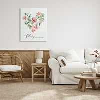 & Blagoslivlja naš dom zrnati uzorak u obliku cvjetnog srca Galerija grafičke umjetnosti na platnu, dizajn Kristen brockmon