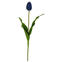 Gotovo prirodno 23in. Nizozemski tulipanski umjetni cvijet, plava