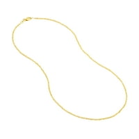 14k žuto zlato, 20 , Singapurska lančana ogrlica sa šljokicama - Uniseks