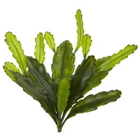 Gotovo prirodna umjetna biljka kaktus Epifilum od plastike i poliestera 14 inča, zelena