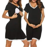 ženska Trudnička haljina s kratkim rukavima visokog struka za svakodnevno nošenje ili tuširanje bebe