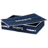 Franklin Sports NFL New England Patriots ispod kanti za skladištenje kreveta - Veliki