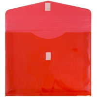 Plastične omotnice za umetanje s kopčom i petljom, knjižica s umetkom, crvena, 12 pakiranja