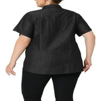 Jedinstveni prijedlozi Ženska bluza velike veličine s džepom na prsima i klasičnom majicom na kopčanje u demi sezoni