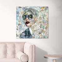 Wynwood Studio Mode and Glam Wall Art Canvas Otisci 'Katy Hirschfeld - Galaxy' Portreti - Plava, crvena