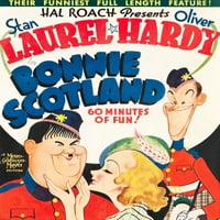 Bonnie Scotland, Oliver Hardie, June Lang, Stan Laurel na razglednici, filmski plakat, glavni tisak