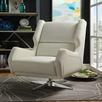 Izbor-bijela kožna akcentna stolica-gel