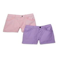 Djeca iz Ganimals Girls Mi & Match Ruffle Pocket Shorts, 2-pak, veličine 4-10