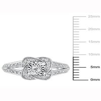 Zaručnički prsten od bijelog zlata s dijamantom od 10 karata