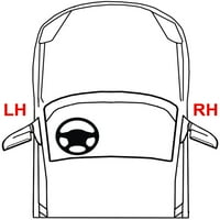 Ogledalo je kompatibilno s 2005-u-U s grijanom lijevom stranom vozača, obojenom u-U-U