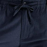 Muške hlače u paketima poslovne široke Plus veličine s elastičnim elastičnim strukom, pamučne svestrane jednobojne hlače