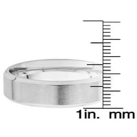 Obalni nakit dvostruko obrubljeni prsten od nehrđajućeg čelika