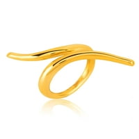 Zlatno obloženi mahani zaobilazni prsten od nehrđajućeg čelika